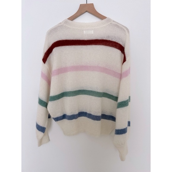 New ANINE BING Lydia Stripe Wool Sweater - Picture 8 of 14